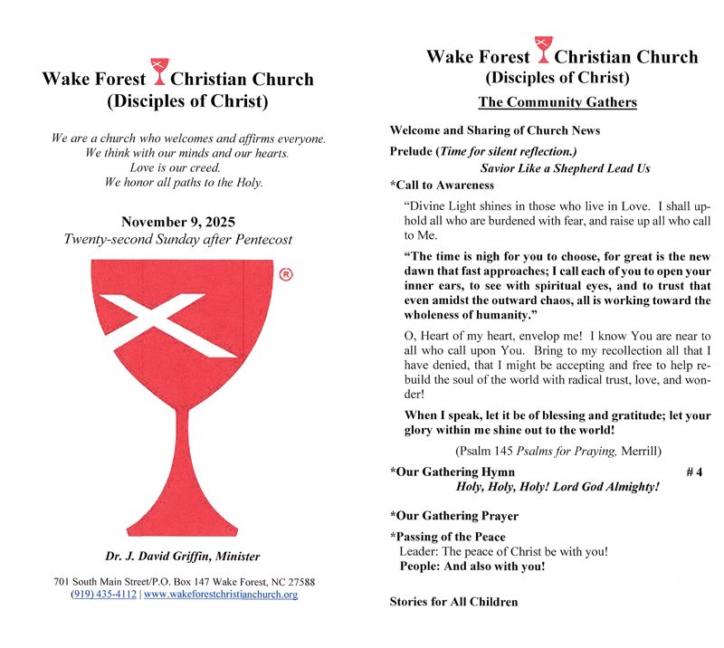 WFCC Bulletin 2025 11 09 pg 1